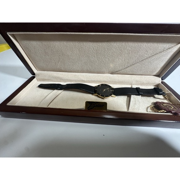 Belair Men's Watch with Diamond Accents Swiss Made Water Resistant - Picture 2 of 8